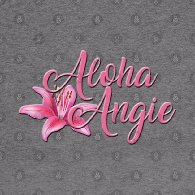 Aloha Angie tee by ArmChairQBGraphics